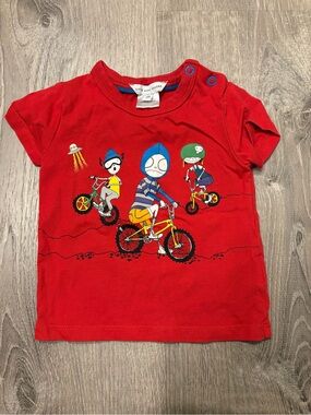 Baby Little Marc Jacobs Red Short-Sleeve Tee- Size 6 Month- Pre-owned